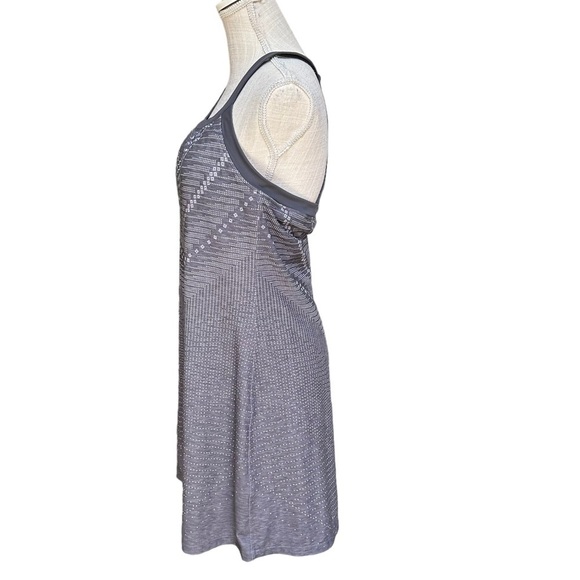 Prana Women's Grey Geometric Print Athletic Midi Dress Size L - Picture 2 of 12